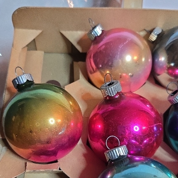 Shiny Bright Vintage Mercury Glass Multicolor Holiday Ornament - Picture 3 of 11